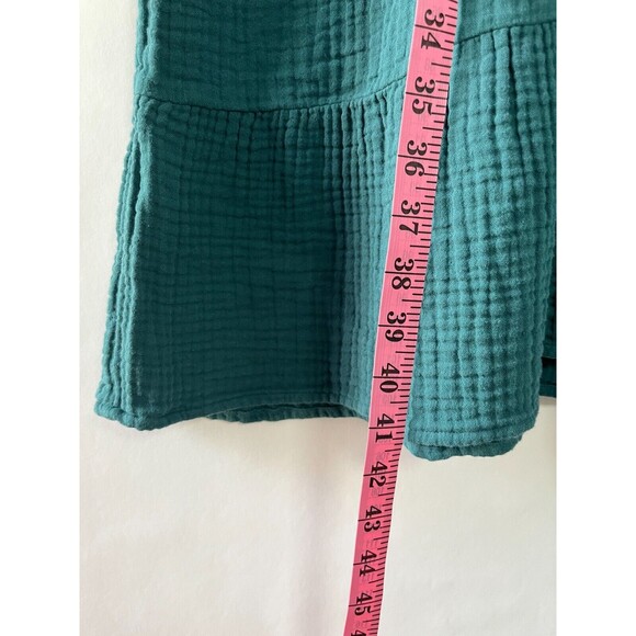 J. Jill Teal Button-Front Midi Dress - Picture 5 of 11